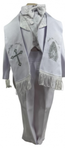 BOYS CHRISTENING TUX (1511501) WHITE/SILVER
